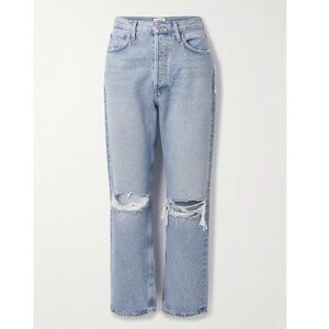 AGOLDE "90s" Distressed Straight Leg Jeans, Sz 27